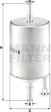 Mann-Filter WK 720/3 - Degvielas filtrs ps1.lv