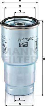 Mann-Filter WK 720/2 x - Degvielas filtrs ps1.lv