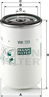 Mann-Filter WK 723 - Degvielas filtrs ps1.lv