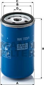 Mann-Filter WK 723/1 - Degvielas filtrs ps1.lv