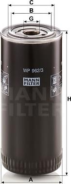 Mann-Filter WP 962/3 x - Degvielas filtrs ps1.lv