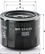 Mann-Filter WP 914/80 - Eļļas filtrs ps1.lv