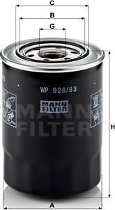Mann-Filter WP 928/83 - Eļļas filtrs ps1.lv