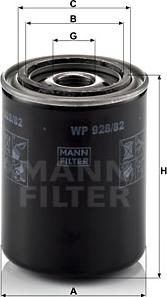 Mann-Filter WP 928/82 - Eļļas filtrs ps1.lv