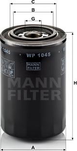 Mann-Filter WP 1045 - Eļļas filtrs ps1.lv