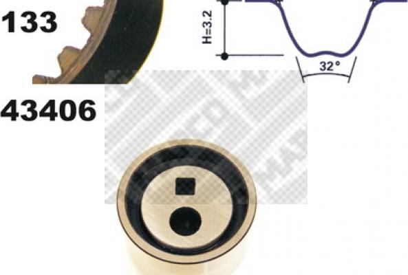 Mapco 23406 - Zobsiksnas komplekts ps1.lv