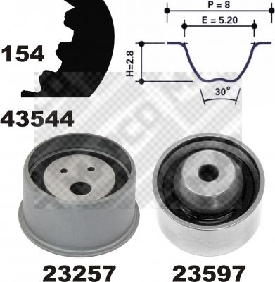 Mapco 23544 - Zobsiksnas komplekts ps1.lv