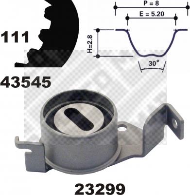 Mapco 23545 - Zobsiksnas komplekts ps1.lv