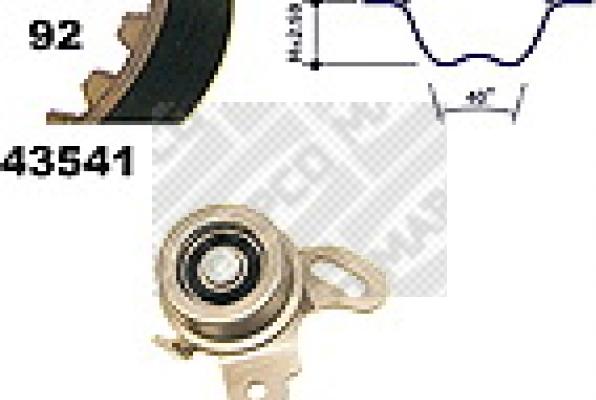 Mapco 23541 - Zobsiksnas komplekts ps1.lv