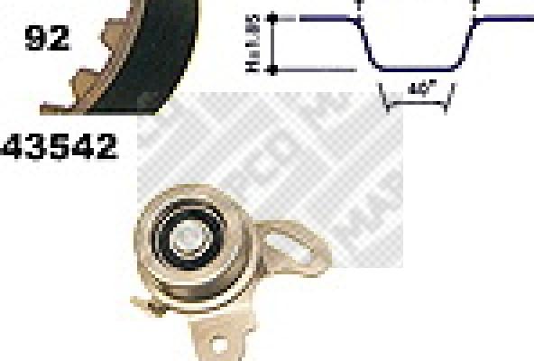 Mapco 23542 - Zobsiksnas komplekts ps1.lv