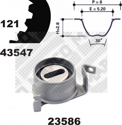 Mapco 23547 - Zobsiksnas komplekts ps1.lv