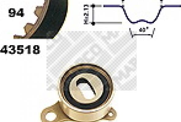 Mapco 23518 - Zobsiksnas komplekts ps1.lv