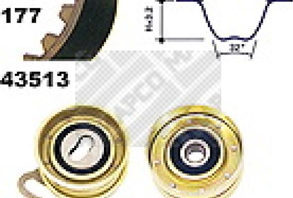 Mapco 23513 - Zobsiksnas komplekts ps1.lv