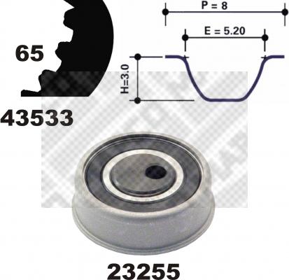 Mapco 23533 - Zobsiksnas komplekts ps1.lv