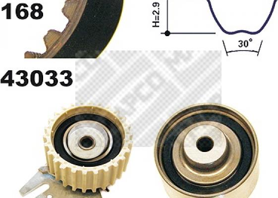 Mapco 23033 - Zobsiksnas komplekts ps1.lv