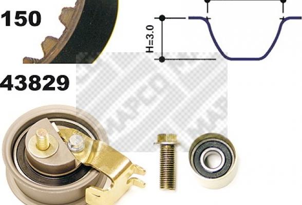 Mapco 23831 - Zobsiksnas komplekts ps1.lv