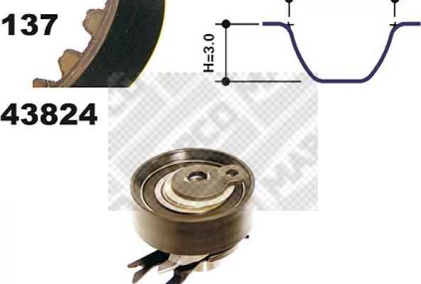 Mapco 23824 - Zobsiksnas komplekts ps1.lv