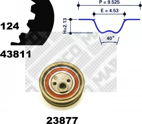 Mapco 23825 - Zobsiksnas komplekts ps1.lv