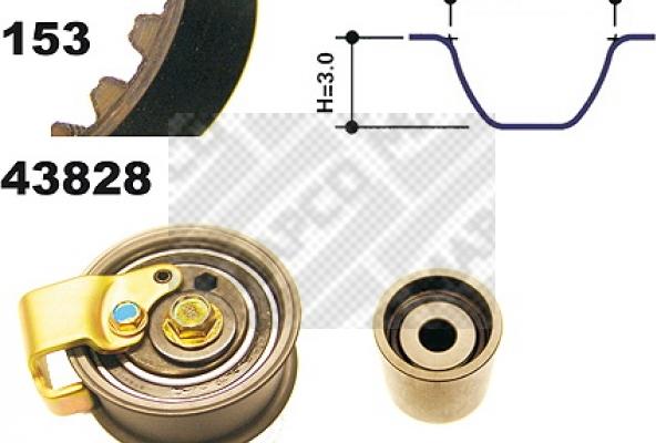 Mapco 23828 - Zobsiksnas komplekts ps1.lv