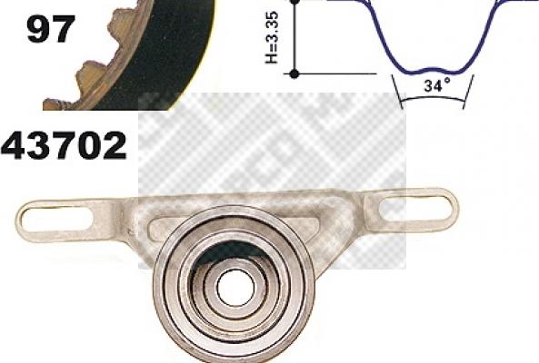 Mapco 23702 - Zobsiksnas komplekts ps1.lv