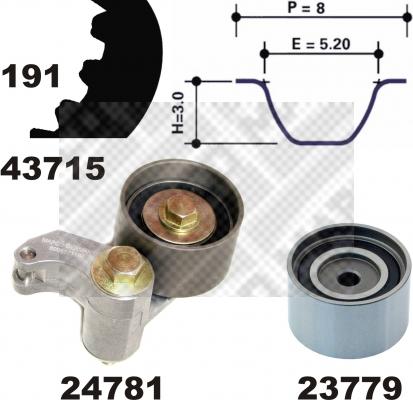 Mapco 23715 - Zobsiksnas komplekts ps1.lv