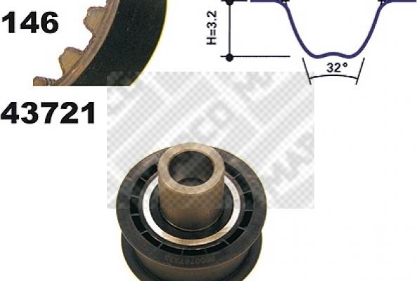 Mapco 23721 - Zobsiksnas komplekts ps1.lv