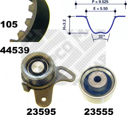 Mapco 73539 - Zobsiksnas komplekts ps1.lv