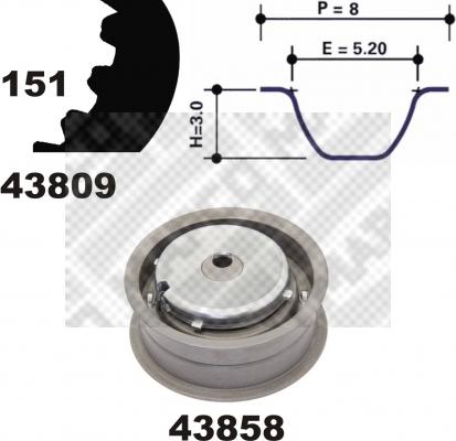 Mapco 73815 - Zobsiksnas komplekts ps1.lv