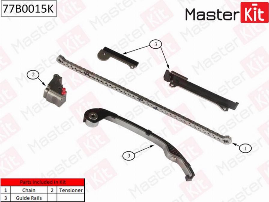 MasterKit 77B0015K - Sadales vārpstas piedziņas ķēdes komplekts ps1.lv