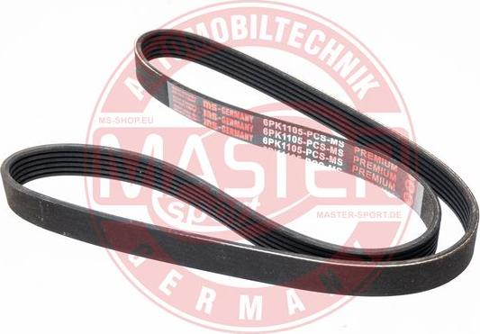 MASTER-SPORT GERMANY 6PK1105-PCS-MS - Ķīļrievu siksna ps1.lv