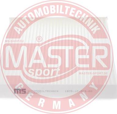 MASTER-SPORT GERMANY 1835-IF-PCS-MS - Filtrs, Salona telpas gaiss ps1.lv