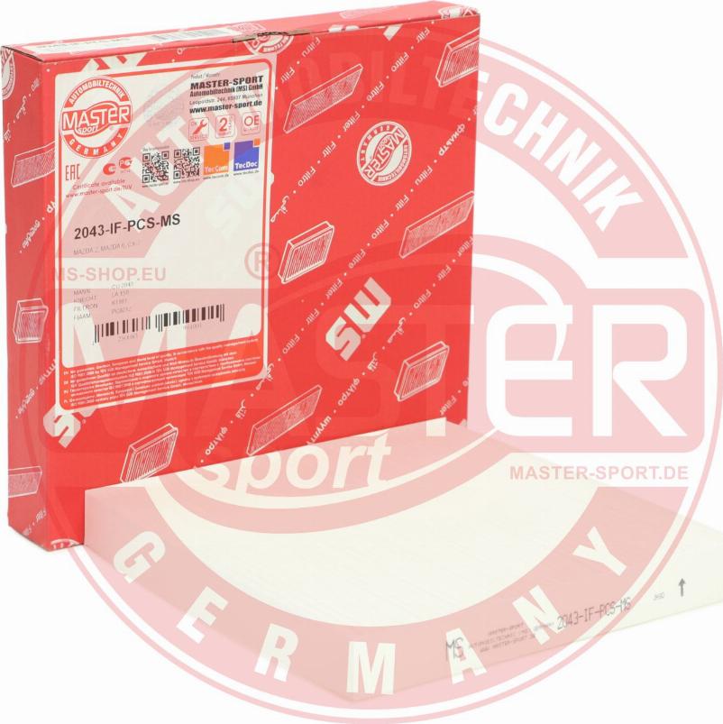 MASTER-SPORT GERMANY 2043-IF-PCS-MS - Filtrs, Salona telpas gaiss ps1.lv