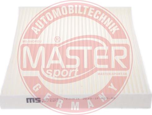 MASTER-SPORT GERMANY 2043-IF-PCS-MS - Filtrs, Salona telpas gaiss ps1.lv