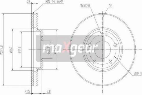 Maxgear 19-0951MAX - Bremžu diski ps1.lv