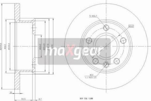 Maxgear 19-0983MAX - Bremžu diski ps1.lv