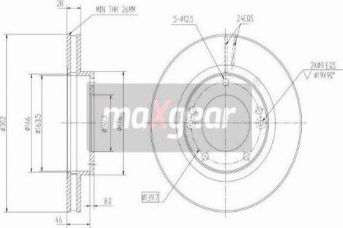 Maxgear 19-0938 - Bremžu diski ps1.lv