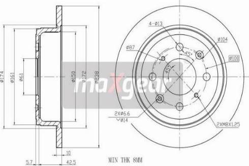 Maxgear 19-0921MAX - Bremžu diski ps1.lv