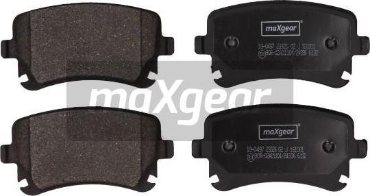 Maxgear 19-0497 - Bremžu uzliku kompl., Disku bremzes ps1.lv