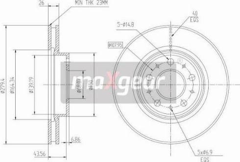 Maxgear 19-0761MAX - Bremžu diski ps1.lv