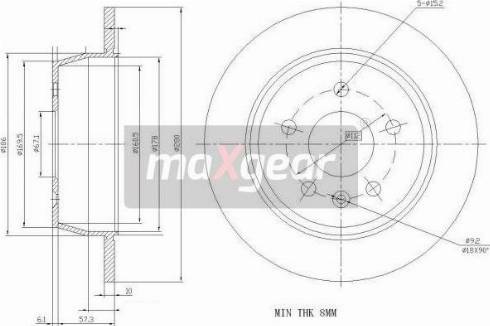 Maxgear 19-0729MAX - Bremžu diski ps1.lv