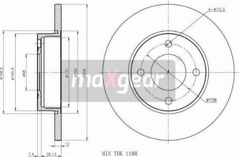 Maxgear 19-0778MAX - Bremžu diski ps1.lv