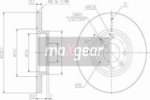 Maxgear 19-1848 - Bremžu diski ps1.lv