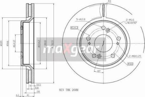 Maxgear 19-1284MAX - Bremžu diski ps1.lv