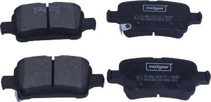 Maxgear 19-3656 - Bremžu uzliku kompl., Disku bremzes ps1.lv