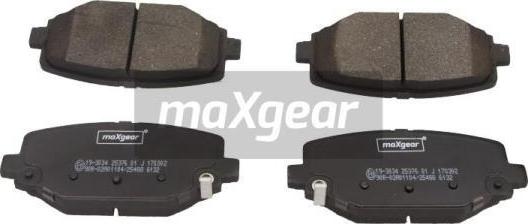 Maxgear 19-3034 - Bremžu uzliku kompl., Disku bremzes ps1.lv