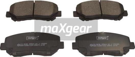 Maxgear 19-3038 - Bremžu uzliku kompl., Disku bremzes ps1.lv