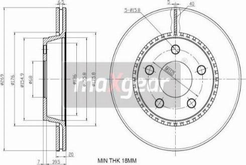 Maxgear 19-3187 - Bremžu diski ps1.lv