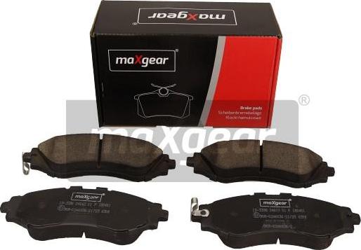 Maxgear 19-3398 - Bremžu uzliku kompl., Disku bremzes ps1.lv