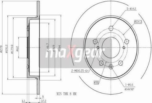 Maxgear 19-3350 - Bremžu diski ps1.lv