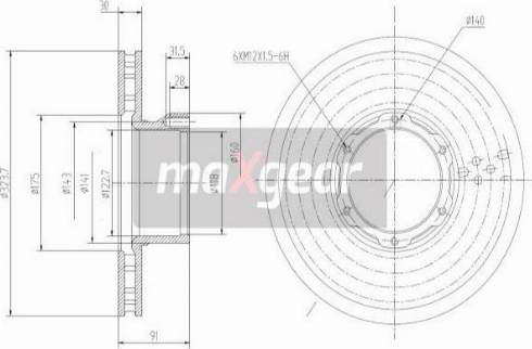 Maxgear 19-3360 - Bremžu diski ps1.lv